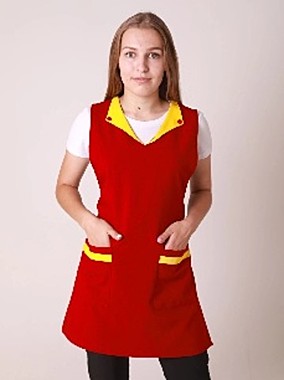 Фартук рабочий Рубин, Русана красный+желтый, XXL(56-62)