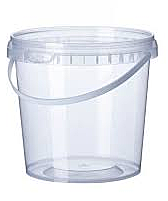 Ведро  3,3 л прозрачное с герметичной крышкой 