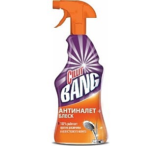 Средство чистящее спрей Cillit Bang (силит бенг) антиналет+блеск, концентрат, оранжевый с курком, 750мл.