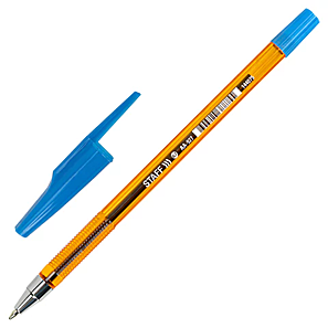 Ручка шариковая STAFF AA-927 ORANGE, СИНЯЯ, корпус тонированный оранжевый, узел 0,7 мм, линия письма