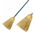 Веник-метла сорго LAIMA 1, натуральный, прошивной, с деревянным черенком 95 с