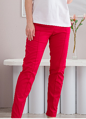 Брюки медицинские женские М-307 (ткань Элит-145/Стрейч, размеры 54, красный)