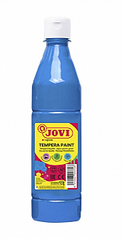 Гуашь JOVI, голубая, 500мл. бутылка