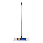Швабра с флаундером 40 см, черенок 120 см, резьба 1,6 см, МОП микрофибра/абразив, карманы (ТИП К)