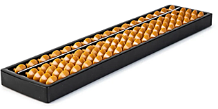 Ментальная арифметика Счеты Абакус 17-разрядные Asmar, коричневый