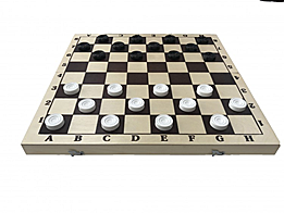 Игра развивающая Шашки ГРОССМЕЙСТЕРСКИЕ с доской деревянной складной 40 см