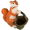 Садовое кашпо Белка с корзиной, 52х41 см