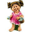 Фигура Девочка с корзиной цветов, 60х36 см