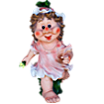 Фигура Девочка с цветком, 62х35 см