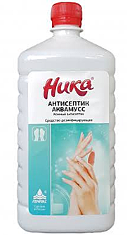 Дезинфицирующее средство для рук «Ника-Антисептик Аквамусс» 1л.