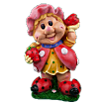 Фигура Гномик пчелка с клубникой, 26х41 см