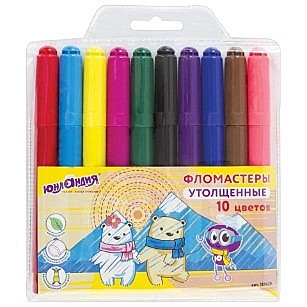 Фломастеры ЮНЛАНДИЯ 10 цв., 