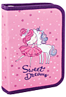 Пенал BRAUBERG, 1 отделение, ткань, 21х14 см, Unicorn,