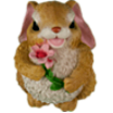 Фигура Заяц с цветком, 24х15 см