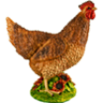 Фигура Курица с цветком, 35х35 см