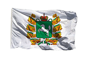 Флаг Томской области, на шёлке, 70х105 см