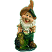 Фигура Гном с ежиком, 19х39 см