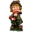 Фигура Гномик с корзинкой грибов, 17х35 см