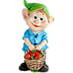 Фигура Гномик с корзинкой ягод, 20х20х38 см