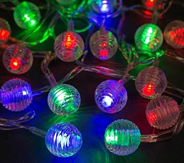 Гирлянда «Нить» 5 м с насадками «Шарики льда»