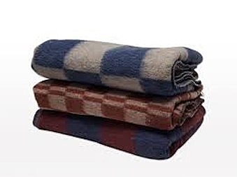 Одеяло п/ш тканое детское (100*140), 70% шерсти, клетка, пл.400 гр/м2