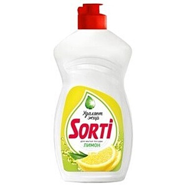 Средство для мытья посуды Sorti (Сорти) Капля , 450мл.ЛИМОН 1/20