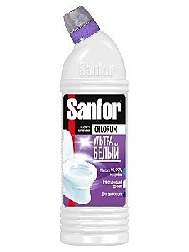 Чистящее средство Sanfor (Санфор) CHLORUM Ультра Белый,  для ванн и туалета 1000 мл