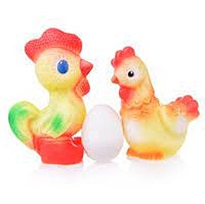 Резиновая игрушка. Курочка Ряба высота петушка 18 см Набор 
