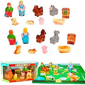 Резиновая игрушка. Набор КРЕСТЬЯНСКОЕ ПОДВОРЬЕ