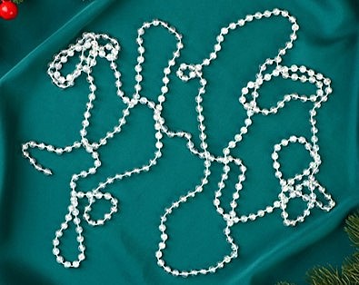 Бусы на ёлку «Льдинка», длина 2.7 м, d=5 мм, прозрачные, перламутровые