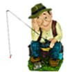 Фигура Рыбак, 52х32х24 см