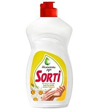 Средство для мытья посуды Sorti (Сорти) Капля , 450мл.Бальзам Ромашка 1/20