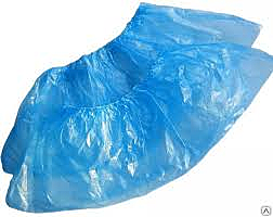 Бахилы одноразовые  17-22мкм, 2,8г, ПНД, 100% первичный, размер 40*13,5см.