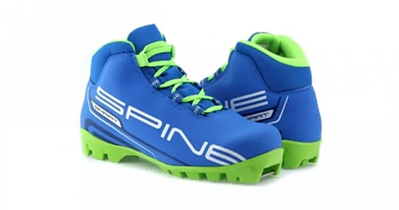 Ботинки лыжные SPINE крепление SNS RU30 зеленый, синий