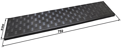 ПРОСТУПЬ противоскользящая Г-образная750*300*30 ЁЛОЧНЫЙ черный 
