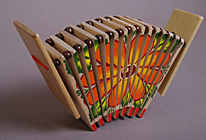 Муз.инструмент Трещотка пластинчатая «малютка» расписная 17 пластин (длина пластин 10 см,ширина 4 см