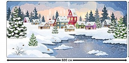 Занавес Заснеженная деревня