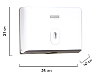 Диспенсер для полотенец листовых OfficeClean Professional система H2, (Z-сл.), ABS-пластик, механич.