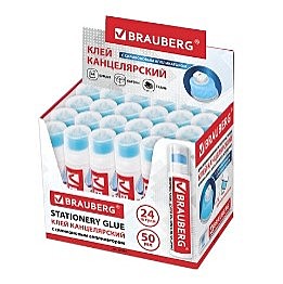 Клей канцелярский BRAUBERG, 50 мл, с силиконовым аппликатором