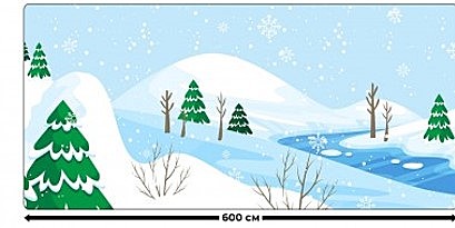Занавес Зимний пейзаж