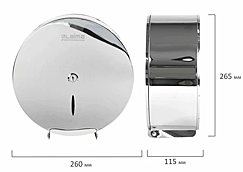 Диспенсер для туалетной бумаги LAIMA PROFESSIONAL INOX, (Система T2) малый, нержавеющая сталь, зерка