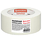 Клейкая лента малярная креппированная 48 мм х 50 м (реальная длина!), профессиональная, BRAUBERG