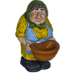 Фигура Бабушка с корытом, 32х33х50 см