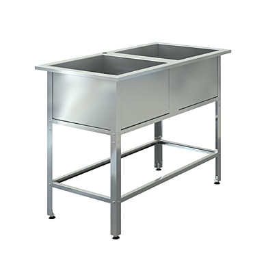 Ванна моечная, двухсекционная, сварная, нержавеющий каркас ВМС-П-2/700
