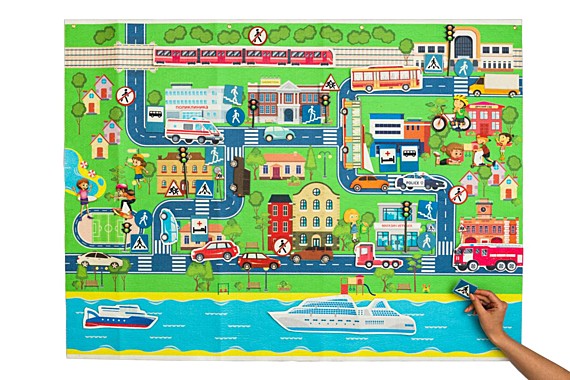 Прогулка по городу панно